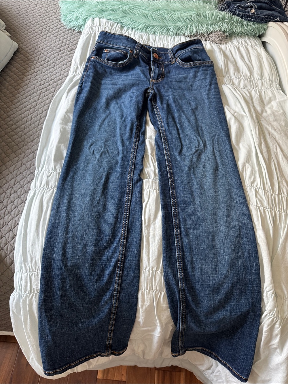 Wrangler Women's Boot Cut Jeans in Dark Blue Denim